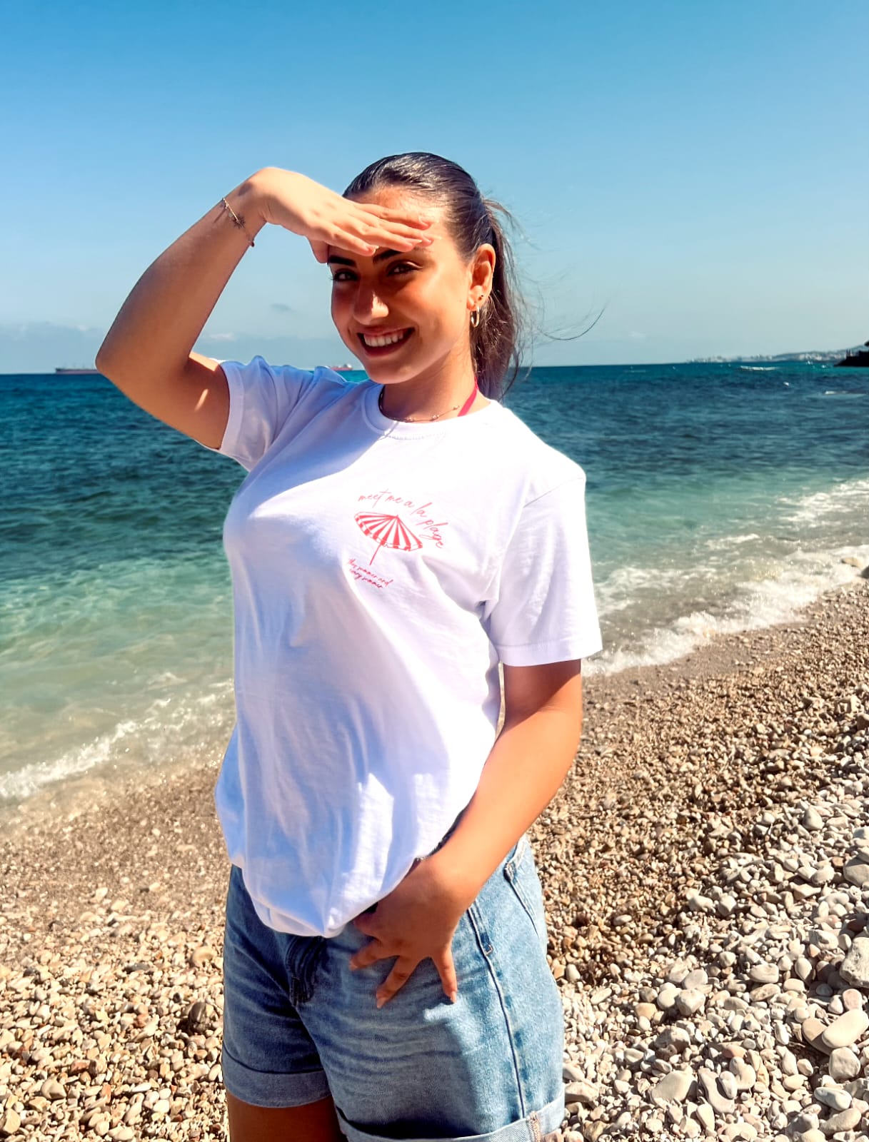 meet me a la plage tshirt
