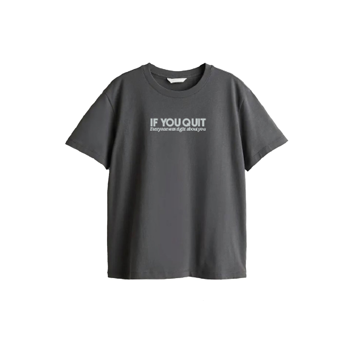 dark gray t-shirt