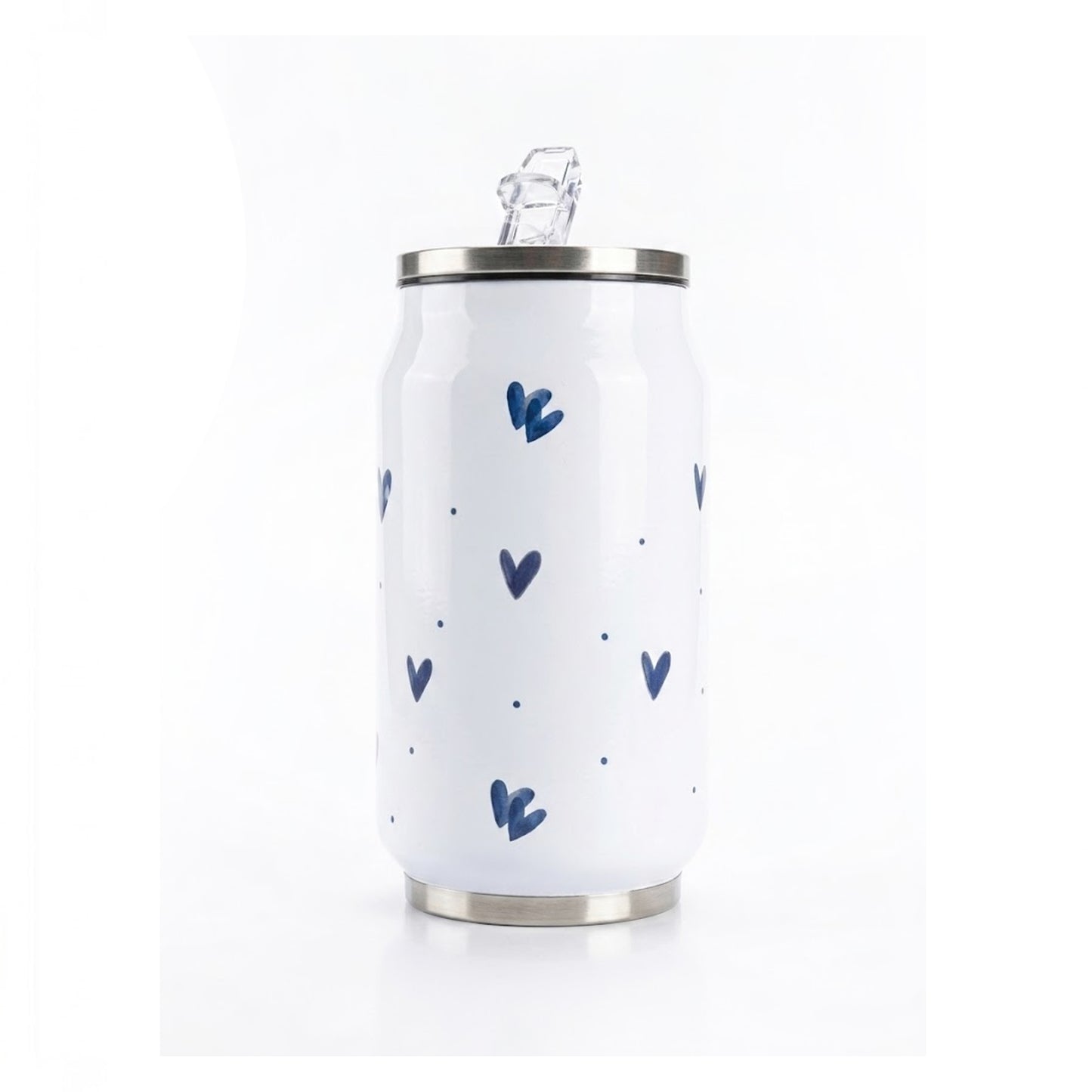 iced coffee blue hearts