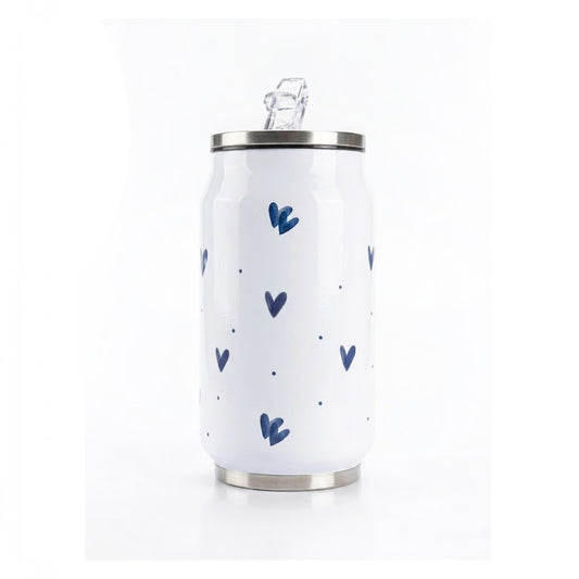 iced coffee blue hearts
