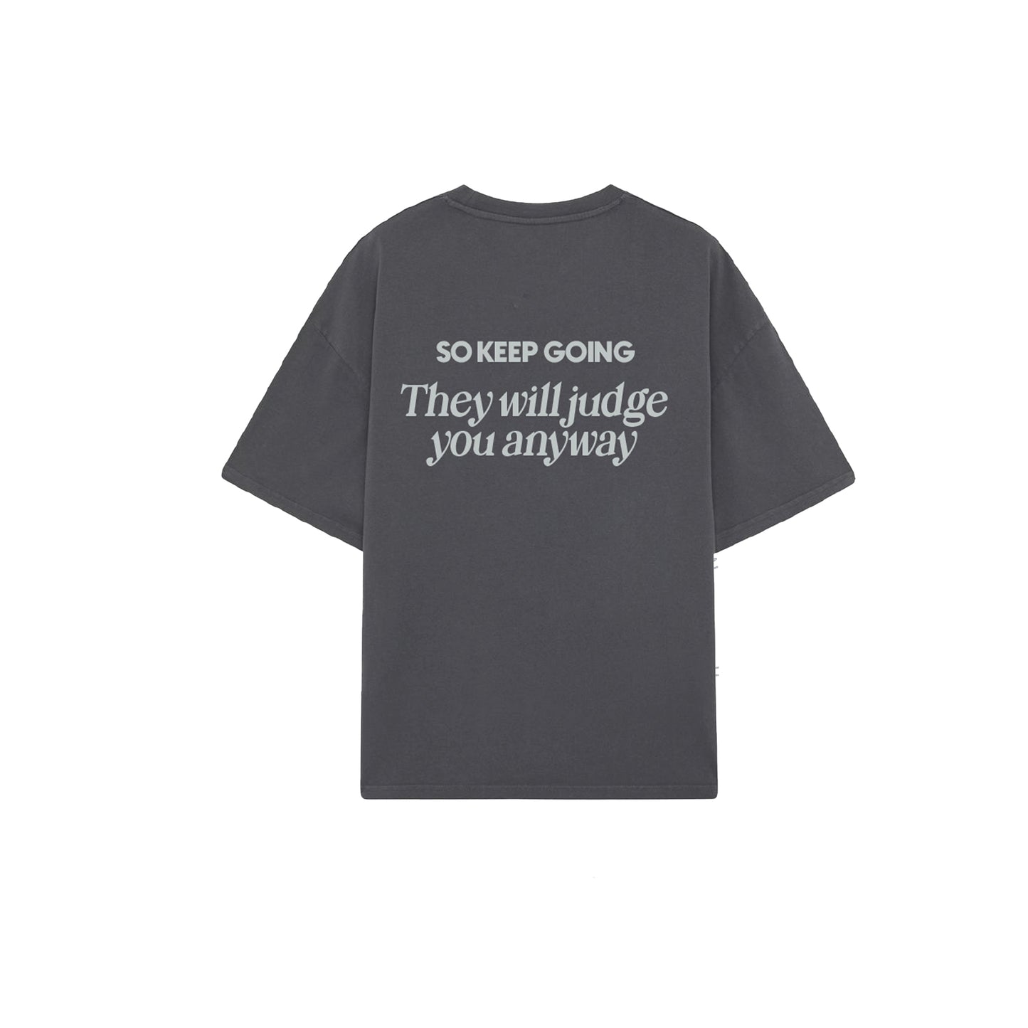 dark gray t-shirt