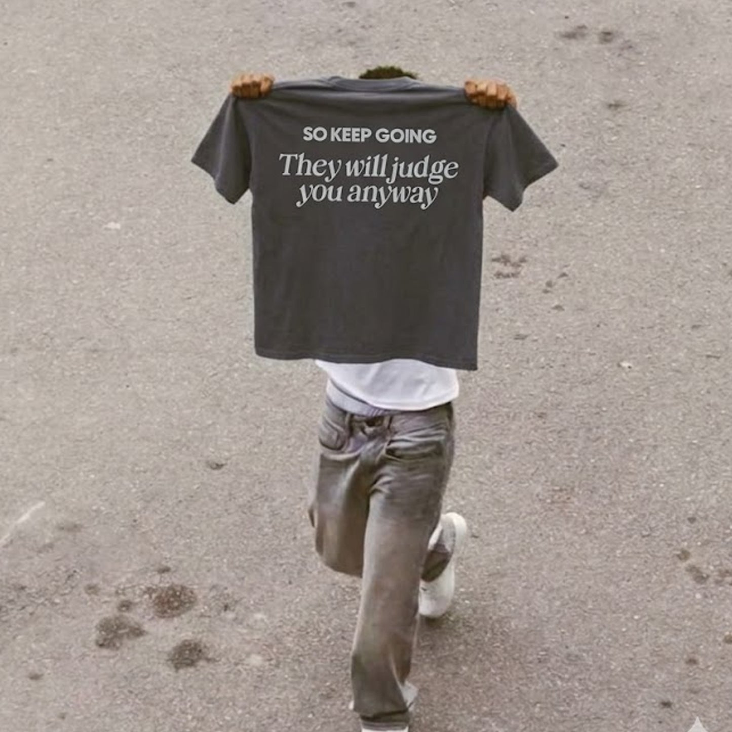 dark gray t-shirt