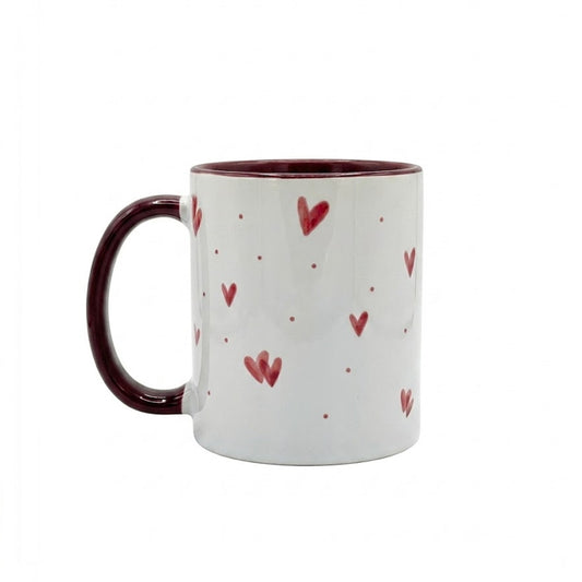 red hearts mug